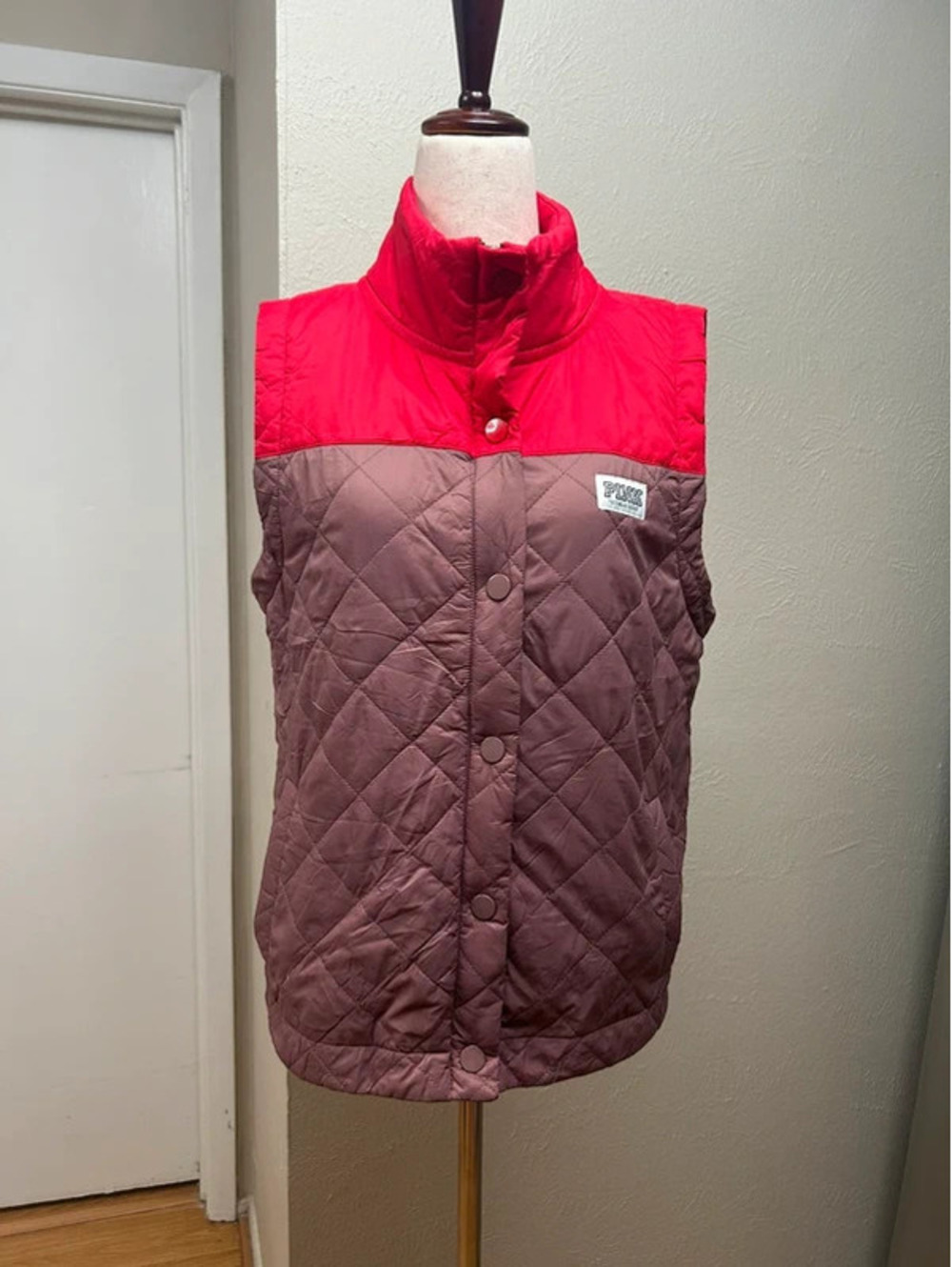 Victorias Secret full zip and full button Quilted Vest